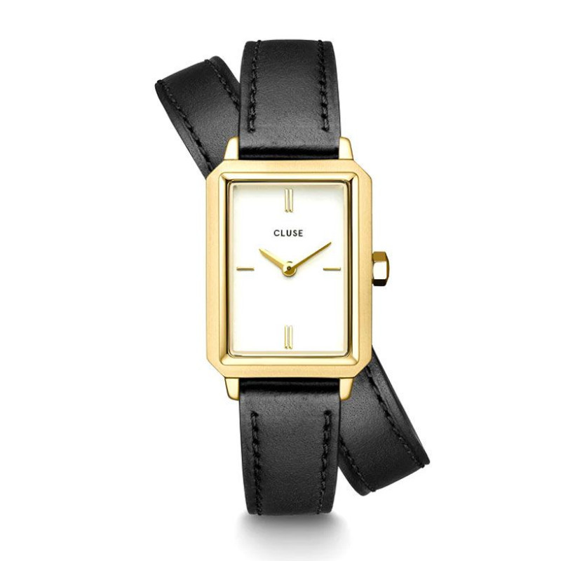 Montre Cluse, Fluette cuir noir, CW11513