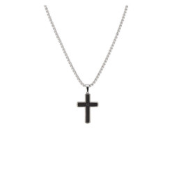 Collier Harvey Stone pour homme, Croix noire.