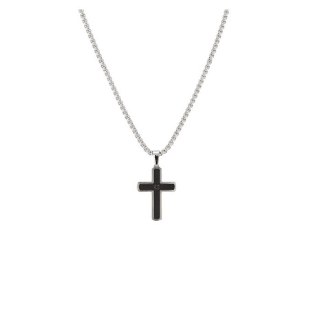 Collier Harvey Stone pour homme, Croix noire.