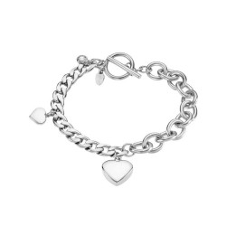 Bracelet Lotus breloques Coeurs, LS2335-2/1