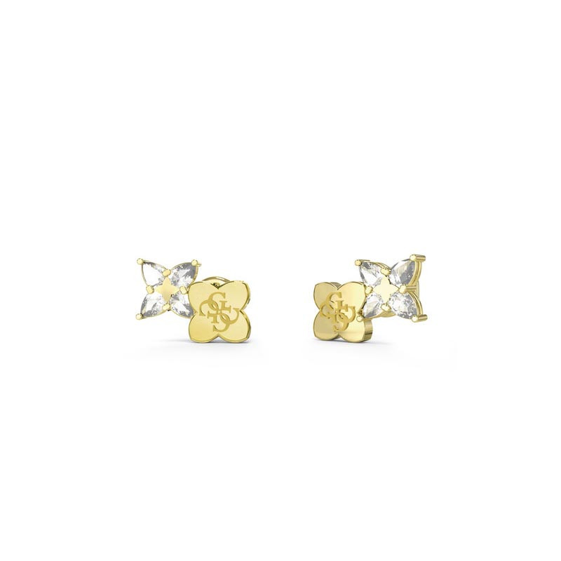 Boucles d'oreilles Guess, Wild Flower, en acier doré