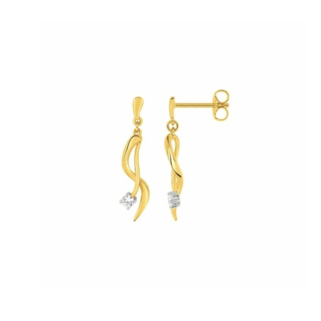 Boucles d’oreilles Étincelle et fantaisie, en plaqué or et oxydes