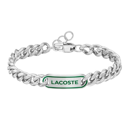 Bracelet Lacoste District Argenté, en acier