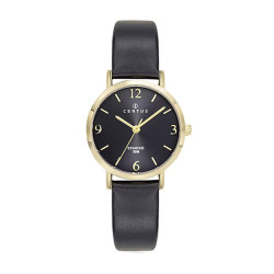 Montre Certus, pour femme noir et doré, 646612