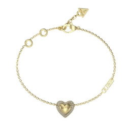 Bracelet Guess, Beloved, bracelet doré avec un coeur.