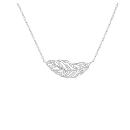 Collier Plume brillante, en argent