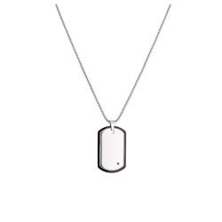 Collier Harvey Stone, Plaque d'identification, en acier