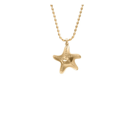 Collier Etoile de mer, Skagen, en acier doré