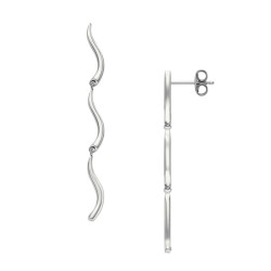 Boucles d'oreilles Vaguelettes, Skagen, en acier