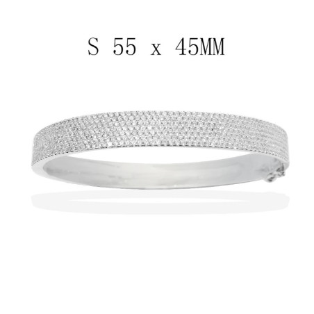 Bracelet APM, Jonc étincellant en argent et oxydes de zirconium