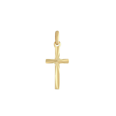 Pendentif Croix latine, en plaqué or