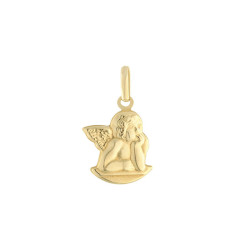 Pendentif Ange Penseur découpé en or 375 millièmes