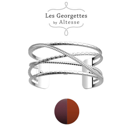 Coffret Les Georgettes SWING 1 avec un cuir pourpre et azalée