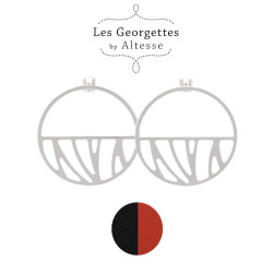 Coffret Boucles d'oreilles PERROQUET 1 et son cuir