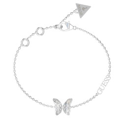 Bracelet Guess, Papillon, en acier chromé