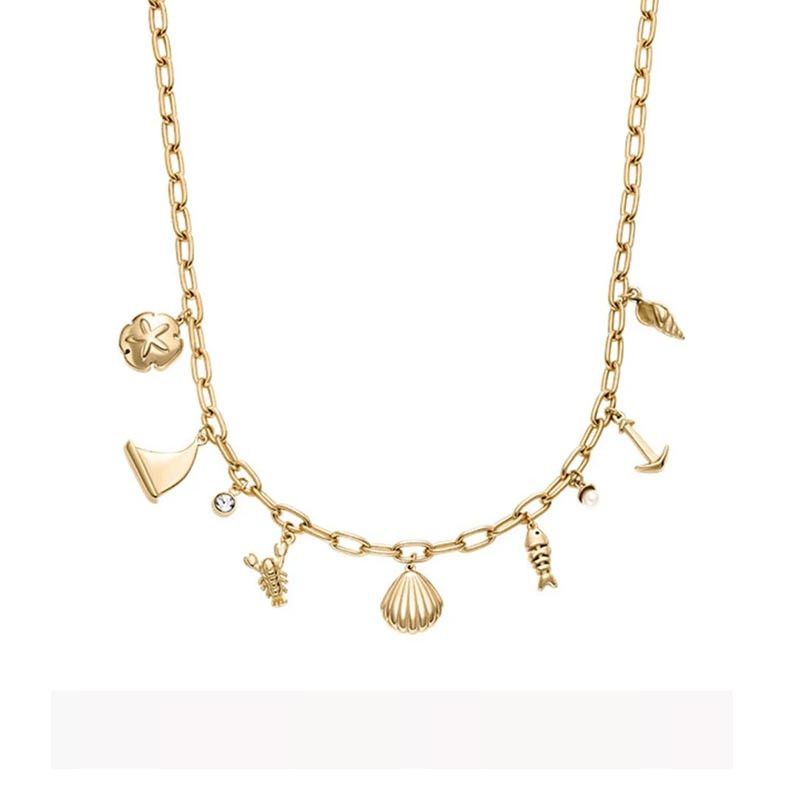 Collier Skagen Ikon doré en acier inoxydable femme