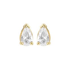 Boucles d'oreilles Forme Poires, en plaqué or