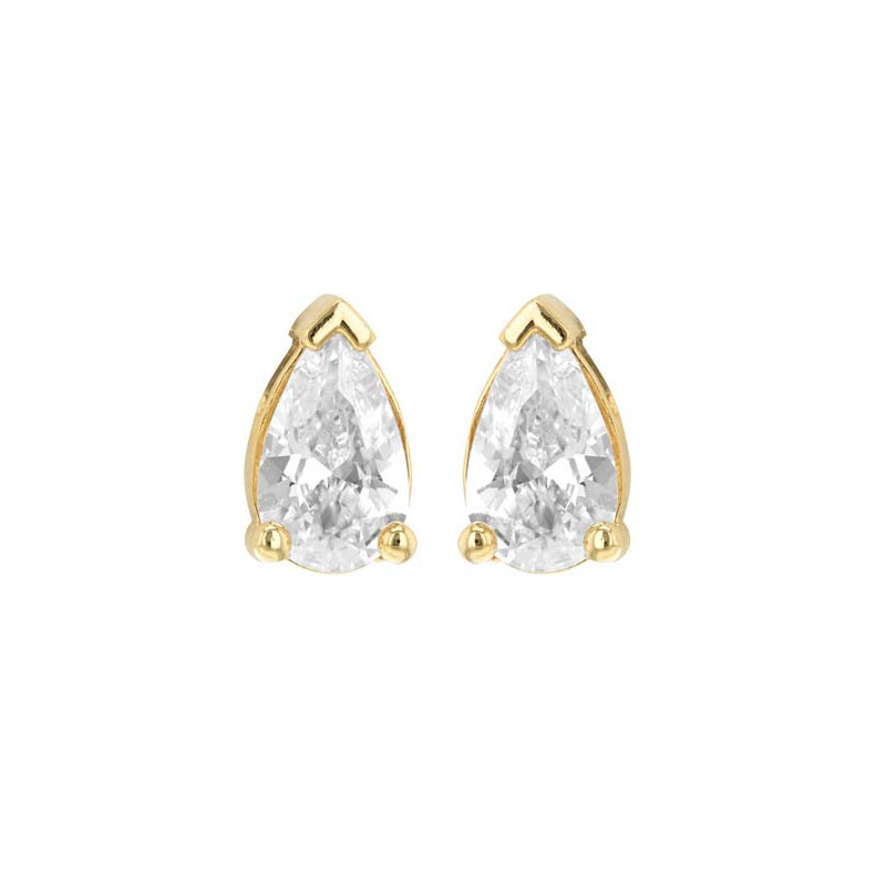 Boucles d'oreilles Forme Poires, en plaqué or