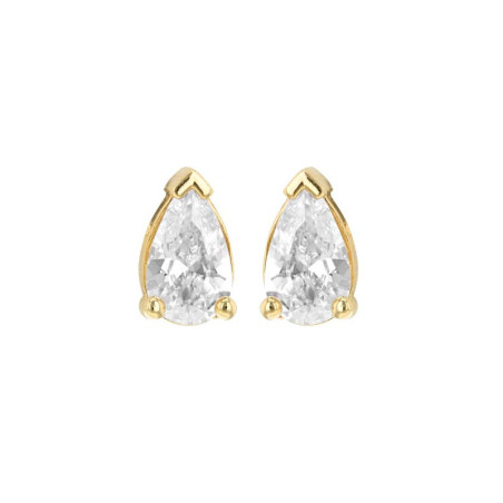 Boucles d'oreilles Forme Poires, en plaqué or