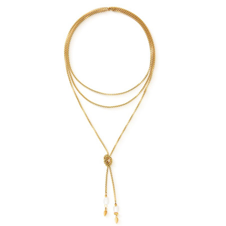 Collier Coeur de Lion, Cravate doré, en acier