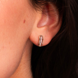 Boucles d'oreilles Rectangulaire arrondies
