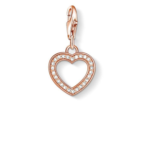 Breloque Thomas Sabo, Coeur ajouré, en argent plaqué rosé