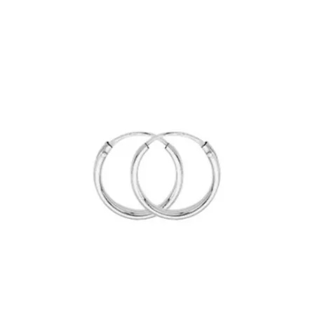 Boucles d'oreilles Créoles fines en or blanc