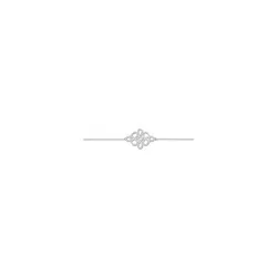 Bracelet Entrelacé composé d'une chaine avec un motif fixe entrelacé serti d'oxydes de zirconium, en or 9 carats.