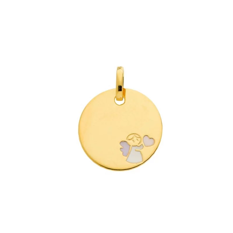 Pendentif rond Ange