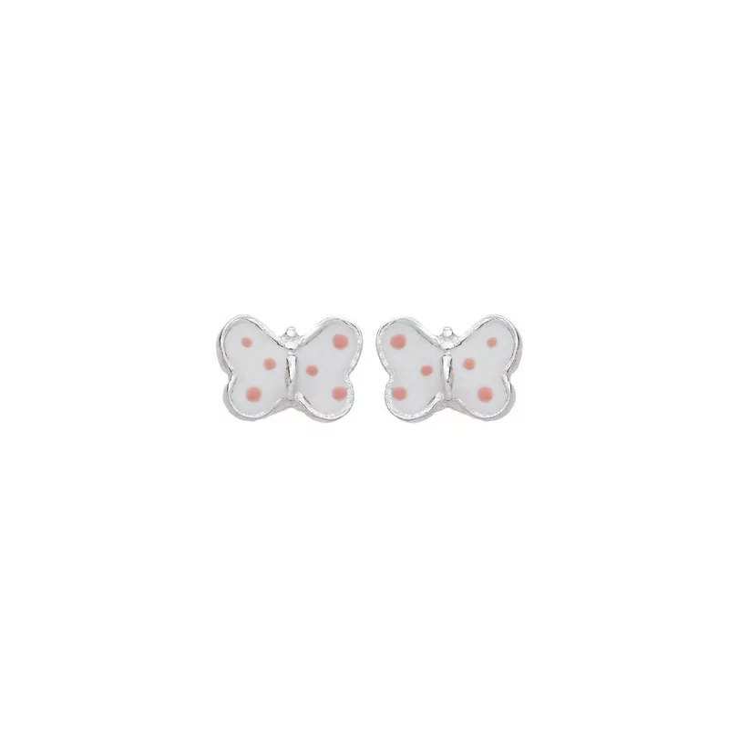 Boucles d'oreilles Papillon en argent pour jeune fille