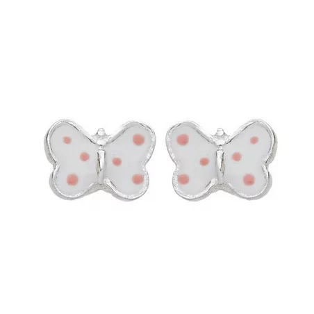 Boucles d'oreilles Papillon en argent pour jeune fille