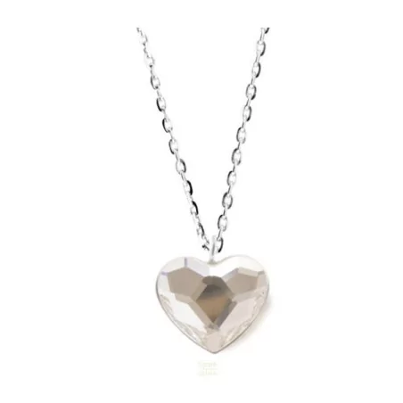 Collier Crystal Jewellery, Coeur blanc, en argent