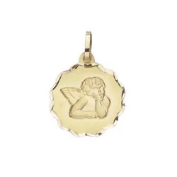 Médaille Ange, forme ronde, or 18 carats
