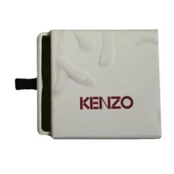 Pendentif Kenzo New Wave, forme ronde ajourée en plaqué or