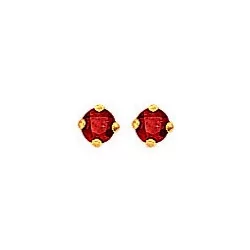 Boucles d'oreilles Rubis, or 18 carats