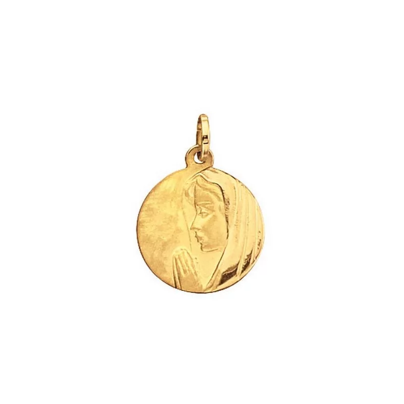 Médaille Vierge ronde or 18 carats