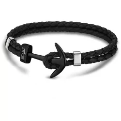 Bracelet Lotus Style, Ancre noire - LS1832-2/6