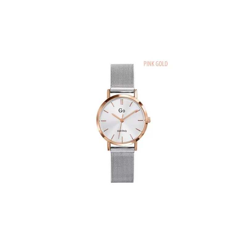 Montre GO, bracelet milanais argenté - 695960