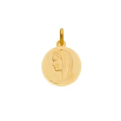 Médaille Vierge de profil en or 9 carats