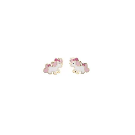 Boucles d'oreilles Licorne en or et émail