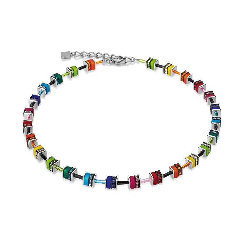 Collier Coeur de Lion, Geo Cube, Multicolore
