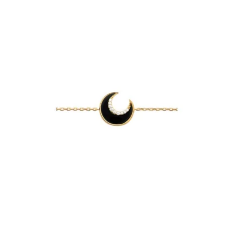 Bracelet Lune en plaqué or