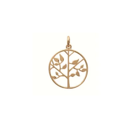 Pendentif Arbre de vie cerclé en plaqué or