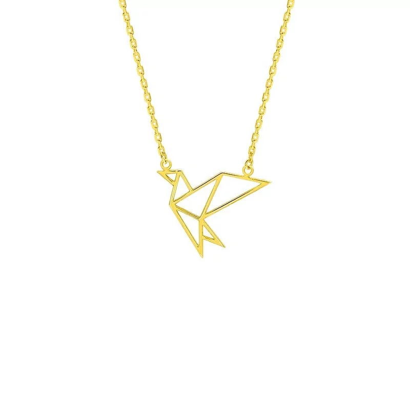 Collier Pendentif Colombe En Plaqué Or – Fin Et Délicat – Occasion Bon état