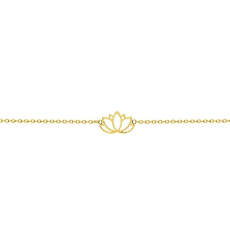 Bracelet Kirigami, Fleur de Lotus en plaqué or
