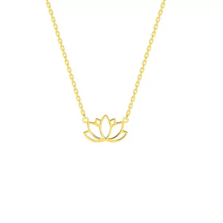 Collier Kirigami, Fleur de Lotus en plaqué or