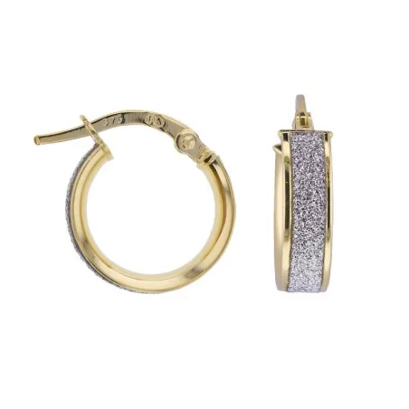 Boucles d'oreilles Créoles Glitter en or 9 carats