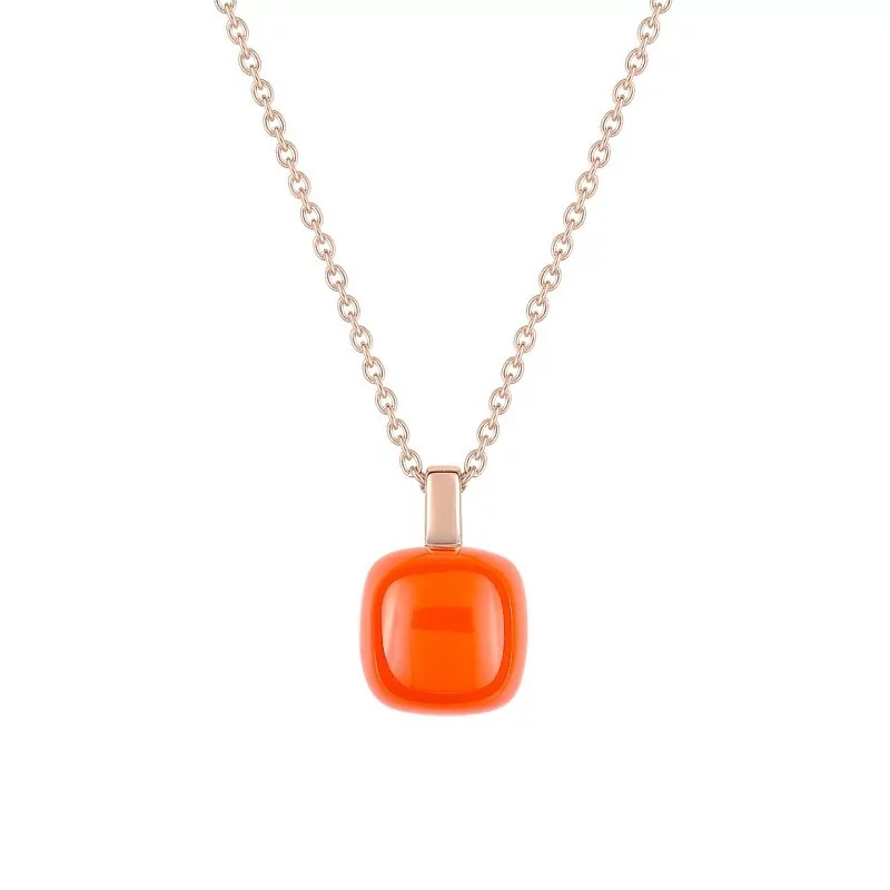 Collier avec un pendentif Cornaline, or 750 millièmes - J30006.I4