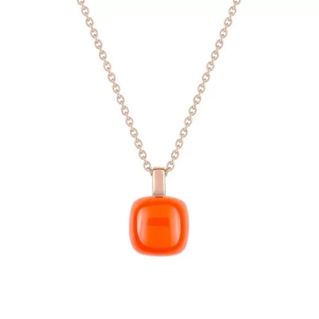 Collier avec un pendentif Cornaline, or 750 millièmes - J30006.I4