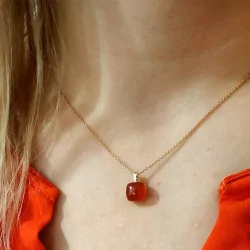 Collier Pendentif Cornaline